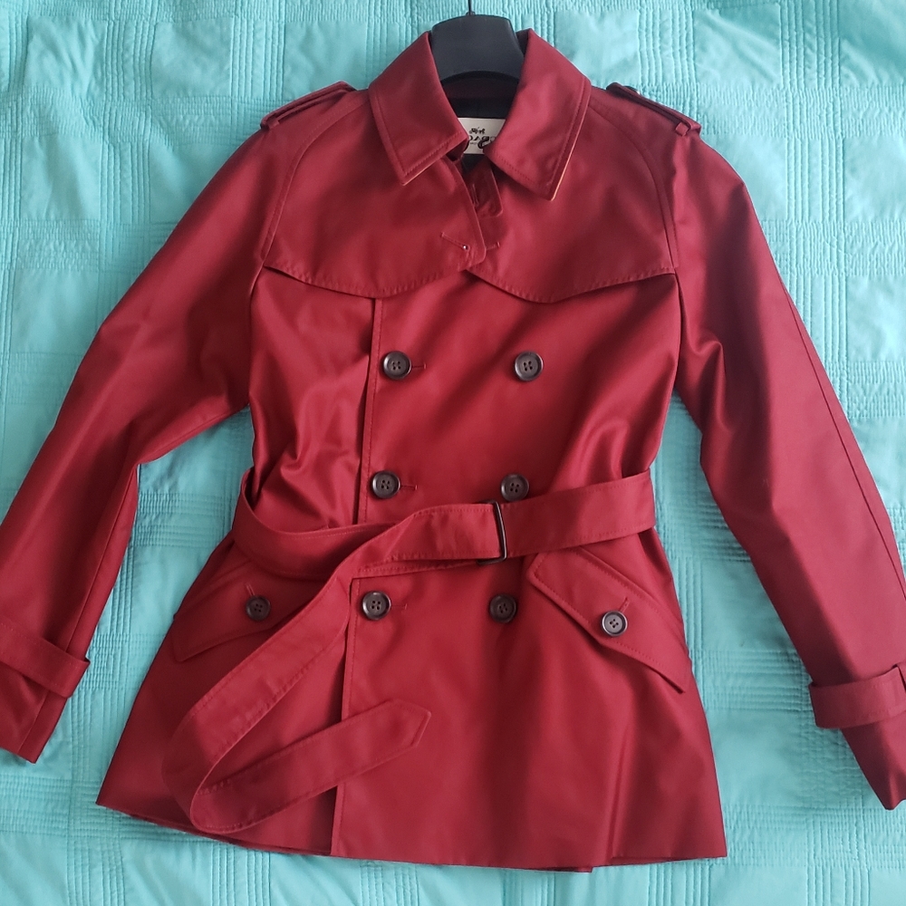 COPY - Coach Burgundy Trench Coat, Medium, NWT